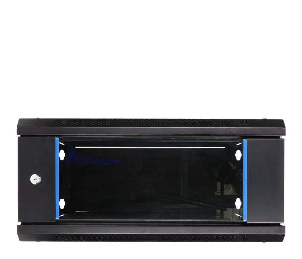Extralink Szafka wisząca rack 4U 600x450 czarna szklane drzwi EX.2886 - 484910 - zdjęcie